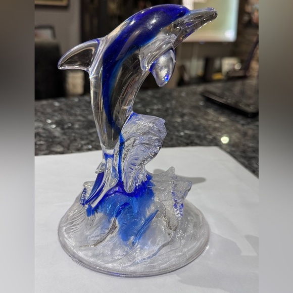 🐬 Vintage Rare French Cristal D’Arques Crystal Glass Dolphin Figurine 🐬 - Picture 8 of 13